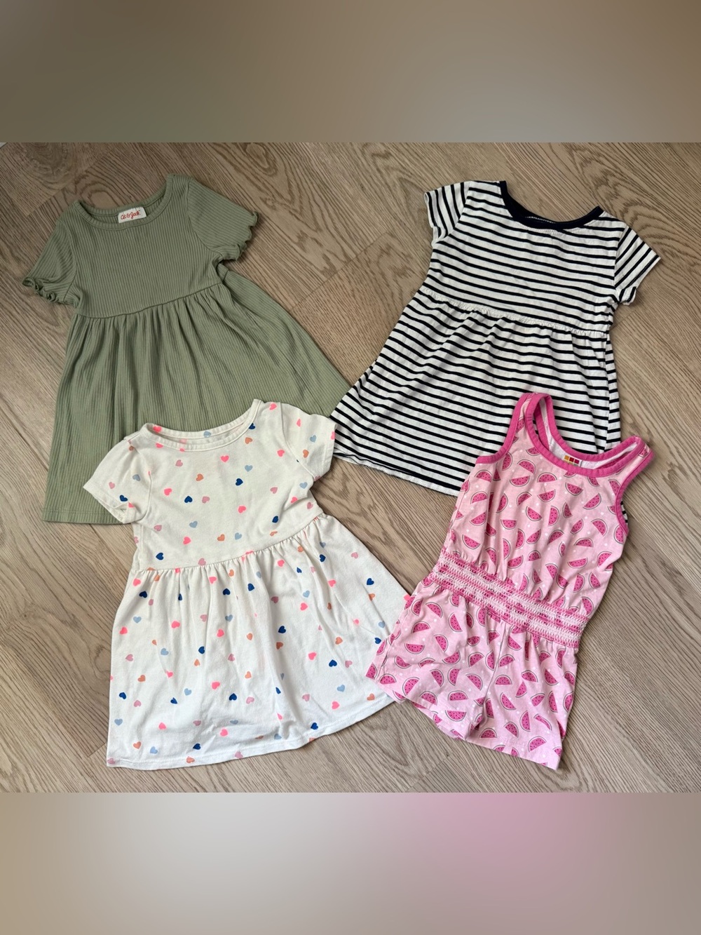 Casual Toddler Girl Dress & Romper Bundle